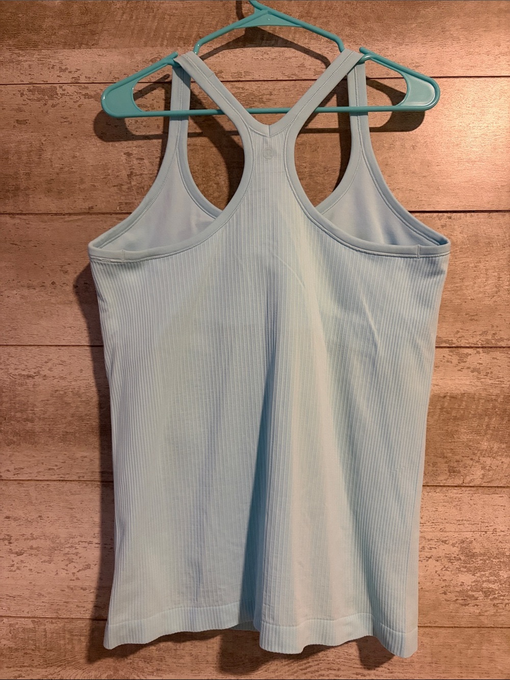 New Lululemon Light Blue Ribbed Racerback Tank Top - Picture 3 of 6